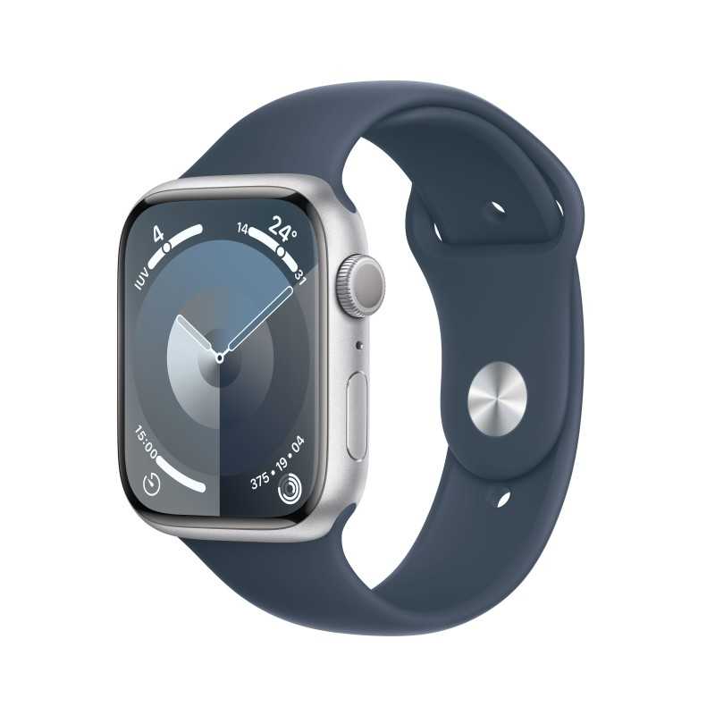 Watch 9 aluminio 45 Plata Correa azul S/M - Apple Watch 9 - Apple