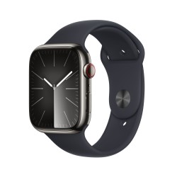 Watch 9 Acero 45 Cell Grafito Correa Negro M/L - Apple Watch 9 - Apple