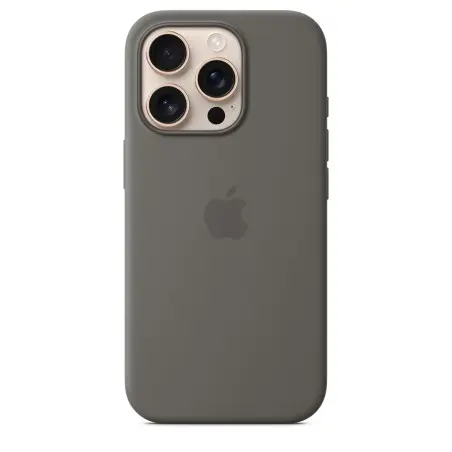 iPhone 16 Pro Silicone Case MagSafe Stone Gray