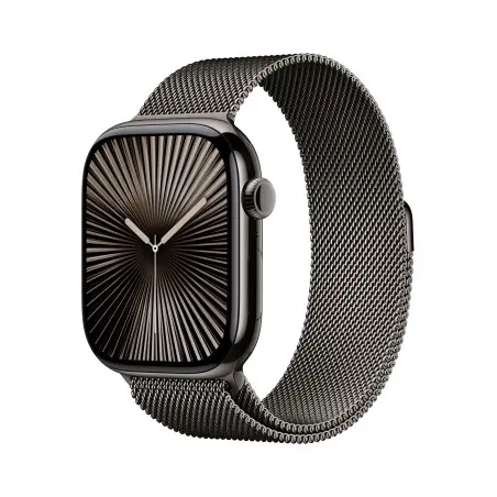 Apple Watch 10 Cellular 46mm Slate Titanium Case Milanese S M