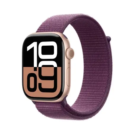Apple Watch 10 46mm Rose Gold Aluminium Case Plum Sport