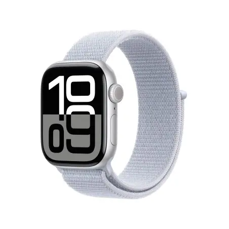 Apple Watch 10 Cellular 42mm Silver Aluminium Case Blue Cloud Sport