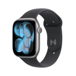 Watch 11 46mm Gris Espacial Correa deportiva negra S/M Apple al por mayor en España 📦 