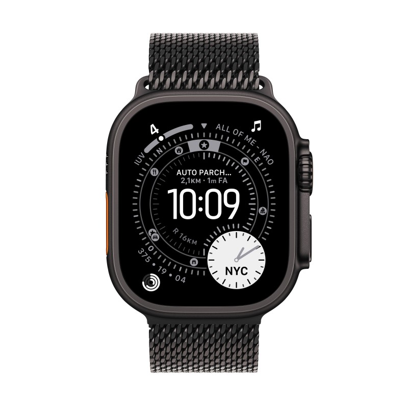 Watch Ultra 3 Cell 49mm Titanio Negro Correa Milanese Negra M Apple al por mayor en España 📦 