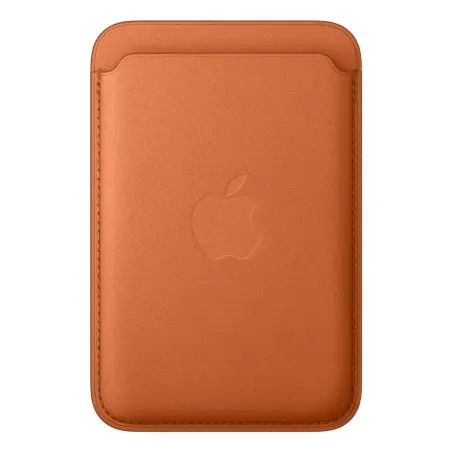 Cartera de trenzado fino con MagSafe para el iPhone- Naranja Zorro — precio mayorista B2B