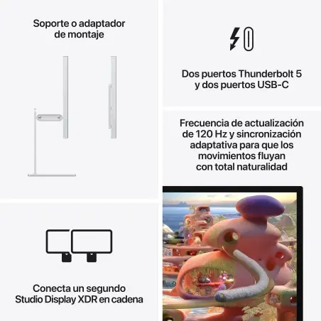Studio Display XDR con vidrio estándar y soporte ajustable en inclinación y altura Apple al por mayor en España 📦 