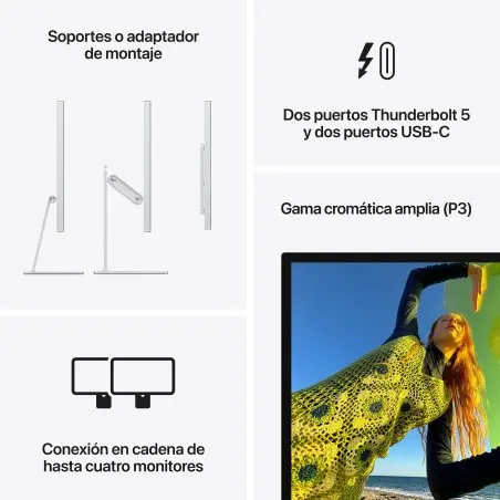 Studio Display con vidrio nanotexturizado y soporte ajustable en inclinación y altura Apple al por mayor en España 📦 