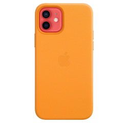 Funda MagSafe Cuero iPhone 12 Naranja - Fundas iPhone - Apple