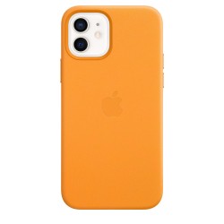 Funda MagSafe Cuero iPhone 12 Naranja - Fundas iPhone - Apple