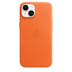Funda MagSafe Cuero iPhone 14 Naranja - Fundas iPhone - Apple
