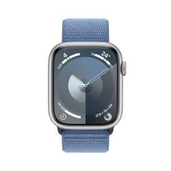 Watch 9 aluminio 45 Plata Correa Tejido Azul - Apple Watch 9 - Apple
