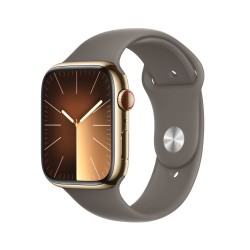 Watch 9 Acero 45 Cell Oro Correa Marrón S/M - Apple Watch 9 - Apple