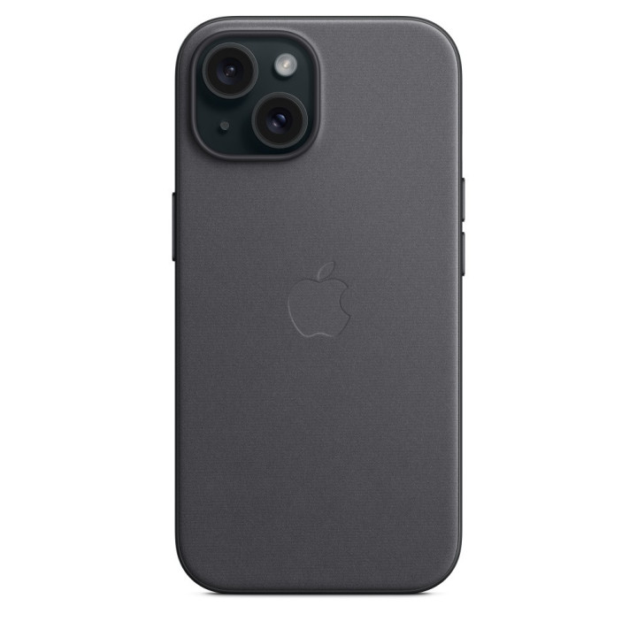 Funda tejido fino iPhone 15 negro