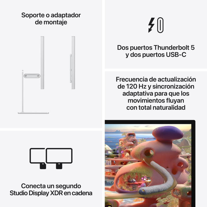 Studio Display XDR con vidrio nanotexturizado y adaptador de montaje VESA Apple al por mayor en España 📦 