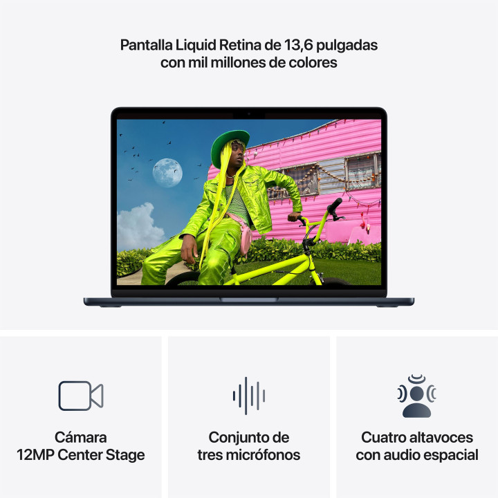MacBook Air 13 M5 16GB 1TB Medianoche Apple al por mayor en España 📦 