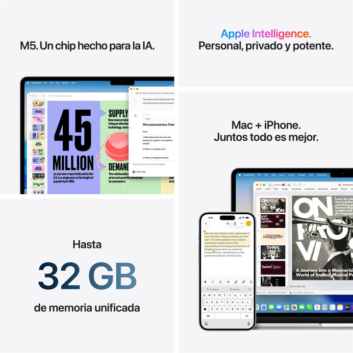 MacBook Air 13 M5 16GB 512GB Azul cielo Apple al por mayor en España 📦 