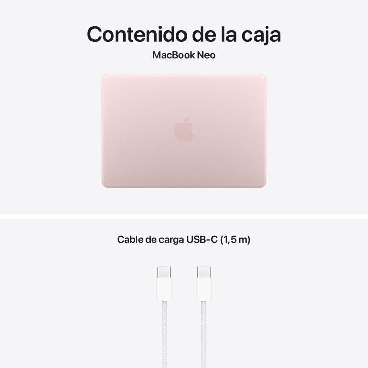 MacBook Neo A18 Pro 8GB 512GB Touch ID Rosa nube Apple al por mayor en España 📦 